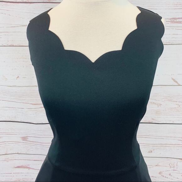 By & By little black dress scalloped edges scuba - Picture 2 of 9